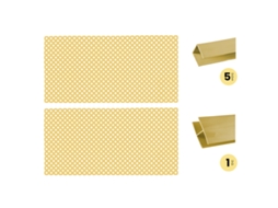Pack Instalação Horizontal 2 Treliças Pvc 18 Mm Marfim com Perfis e União 1x2 M NORTENE