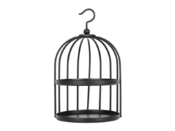 Calentador de Cera Selladora Estilo Jaula de Pájaros Negro Con Gancho Colgante Metal Fuerte para Manualidades Diy