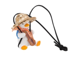 Pingente De Pato Balançante Para Carro Cute Decoração Espelho Retrovisor Com Chapéu De Palha E Guitarra