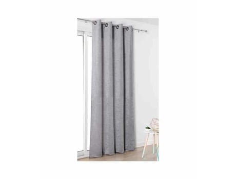 Cortina Lisa Veludo Look Mouse Cinza 140 X 245 Cm HOME MAISON
