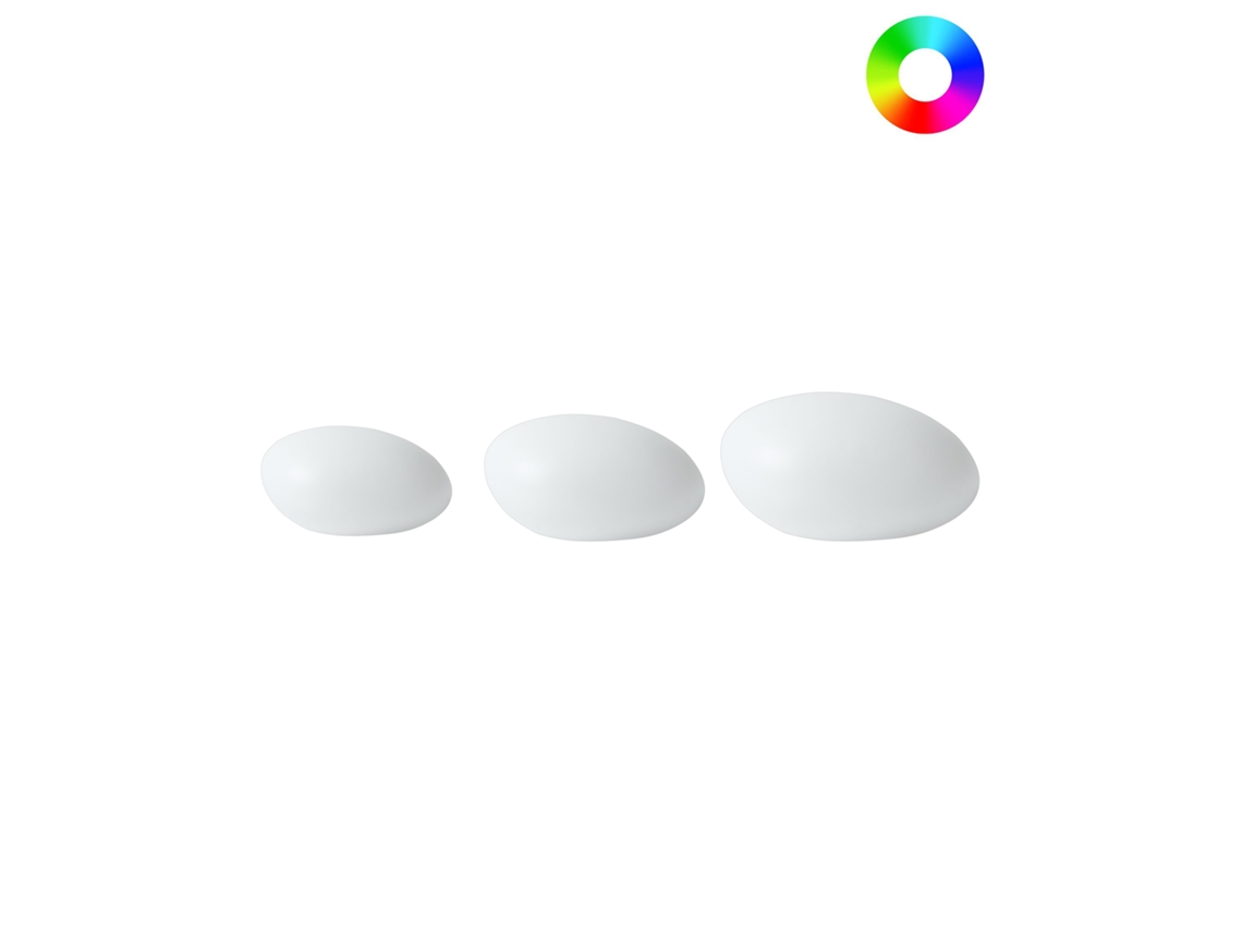 Conjunto De 3 Lámparas De Led Decorativas Para O Exterior Farallon Blanco