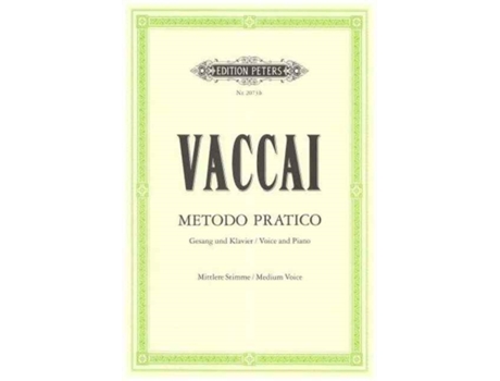 Livro PRACTICAL METHOD MEDIUM VOICE PIANO de N VACCAI (Italiano)
