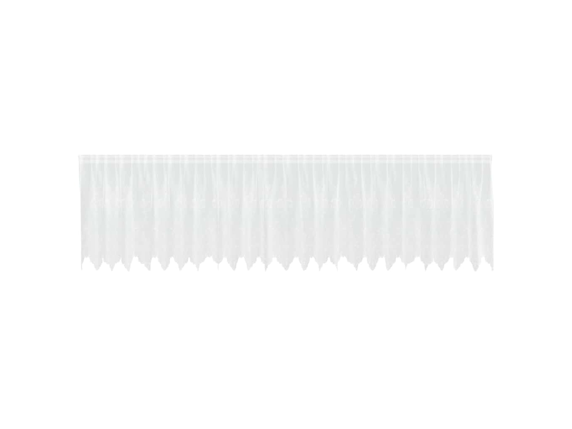 Conjunto 1 Cortina De Renda Vidaxl Branco Poliéster (120 X 600 Cm)