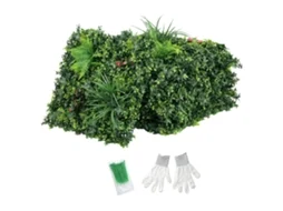 Conjunto de 6 Sebes Artificiais de Ocultação 50x50cm para Jardim BTFORUS