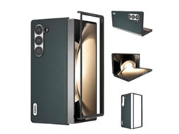 Capa De Celular Elegante De Couro Com Moldura Preta Abeel Para Samsung Galaxy Z Fold6