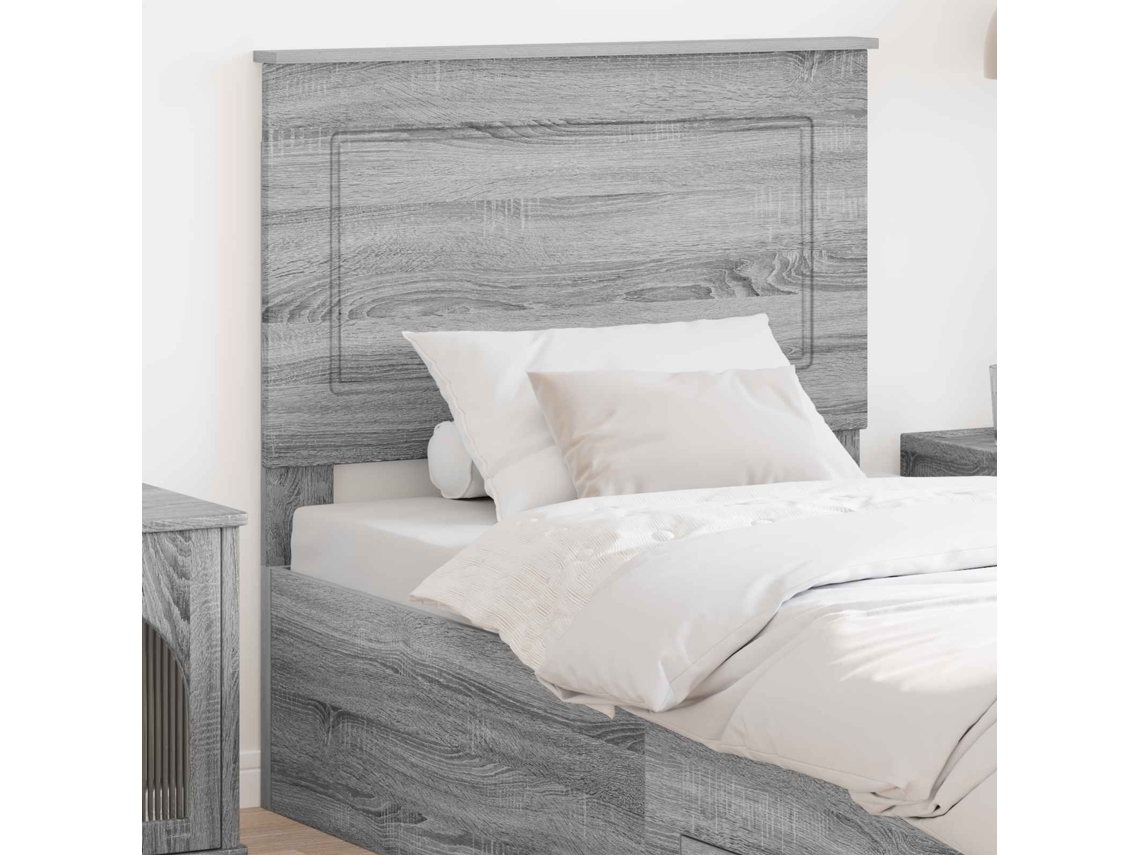 Vidaxl Cabeceira Sonoma Cinza 100 Cm Madeira Engenheirada