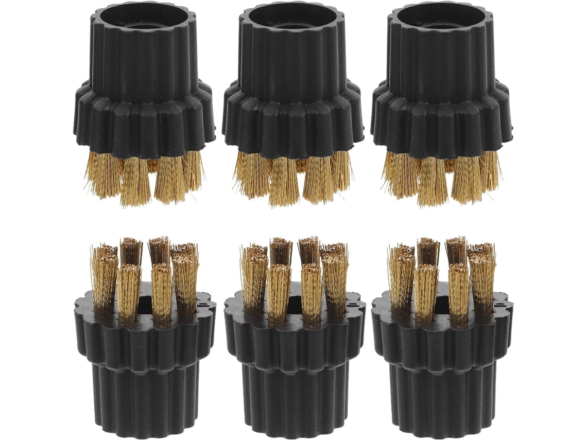 Conjunto De 6 Escovas Limpeza Com Cabeças Plástico E Cobre, Uso Versátil, Fácil Substituição Para Limpador A Vapor M8