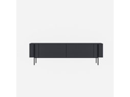 Mesa De Tv ''herman'' Em Madeira - 160 X 31 X 45 Cm - Cinzento Antracite