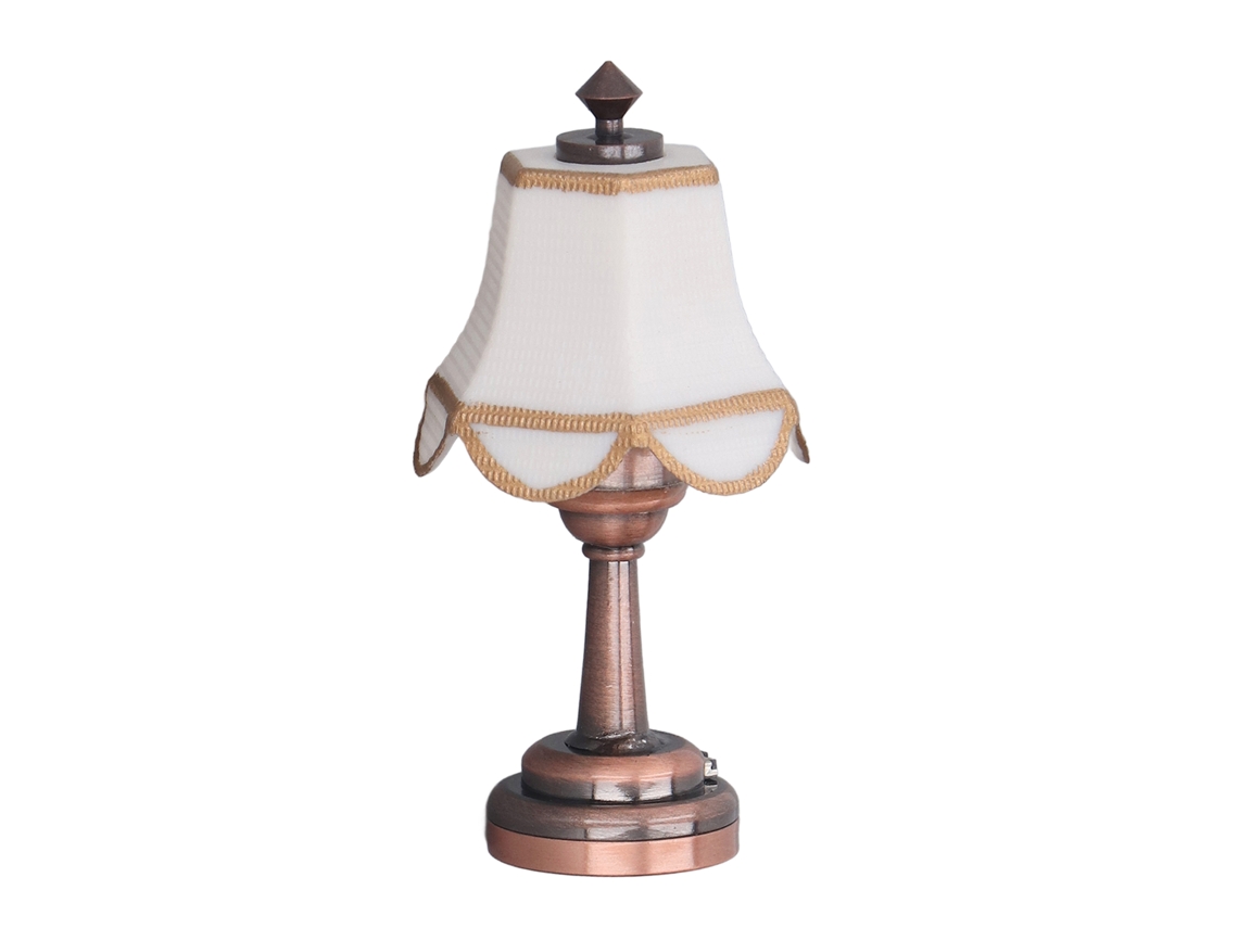 Primerox lâmpada de Mesa Miniatura Led para Casinha de Bonecas em Escala 1:12 com Bateria Incluída