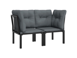 Corner Chair, Corner Chairs Vidaxl Preto Rattan / Vime (n/a)