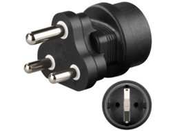 Adaptador De Viagem Europa Para África Do Sul, Preto