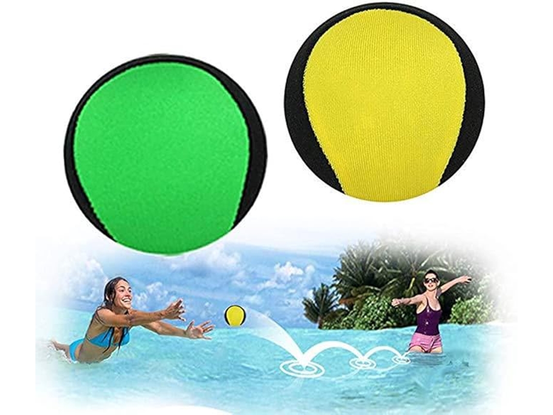 Bola Antiestresse Para Pular Na Água, Pacote Com 2 Unidades, 5 Cm), Para Piscina, Praia, Mar E Atividades Ao Ar Livre (amarela + Verde, 5