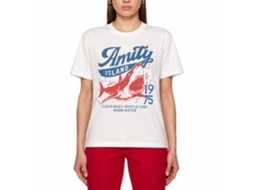 Rockinstone Jaws Movie Clear Skies 1975 White Adult T-shirt Size:xxl