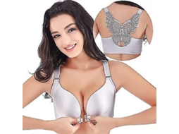2026 sujetador Comfort Rose com Fecho Frontal, Design T back com Calcinha Floral, Sem Arame e Sem Costuras para Mulher