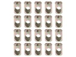 Porcas Cilíndricas Ranhuradas Prateadas M6x15mm 20 Unidades Melhor Fixação Para Móveis Liga De Zinco Ideais Montagem