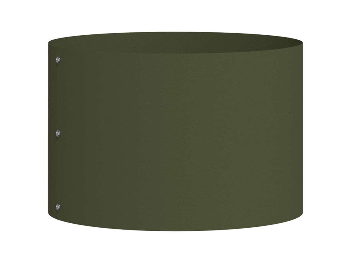 Conjunto 1 Vaso De Jardim Vidaxl Verde-azeitona Aço (30 X 30 X 20 Cm)