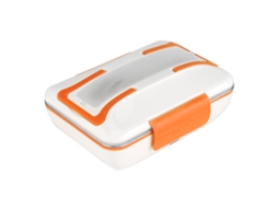 Caixa De Almoço Com Aquecimento Elétrico Laxiscreed Em Aço Inoxidável, Tensão 110v, Design Laranja