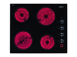 Placa de Vitrocerâmica BEKO HIC64100 (Elétrica - 58 cm - Preto)