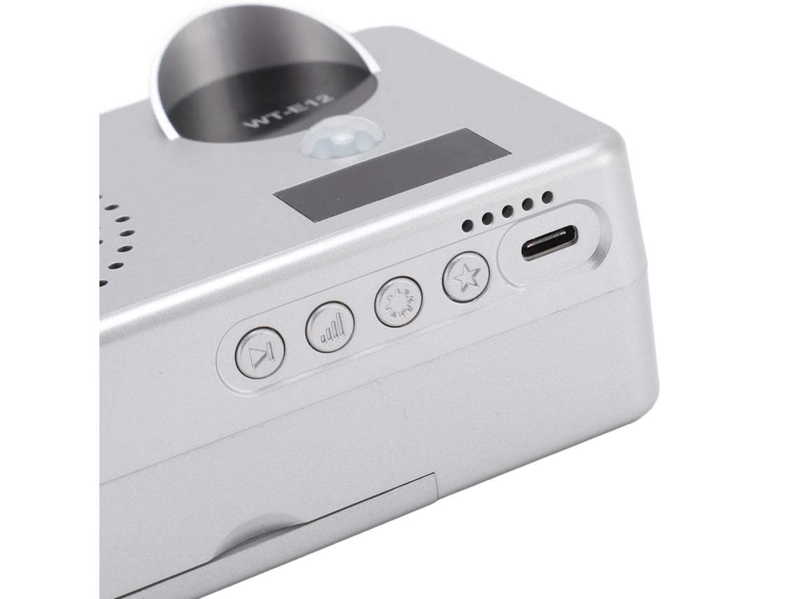 Alarme sem fios com sensor de movimento infravermelho, recarregável, resistente à água, com campainha e tomada americana | S/MARCA