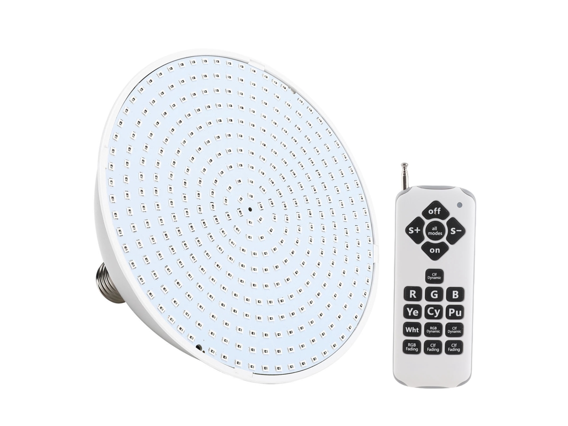 Lâmpada Submersível Led para Piscina Rgb 35w 3500lm Controle Remoto Par38 Par56 | S/MARCA