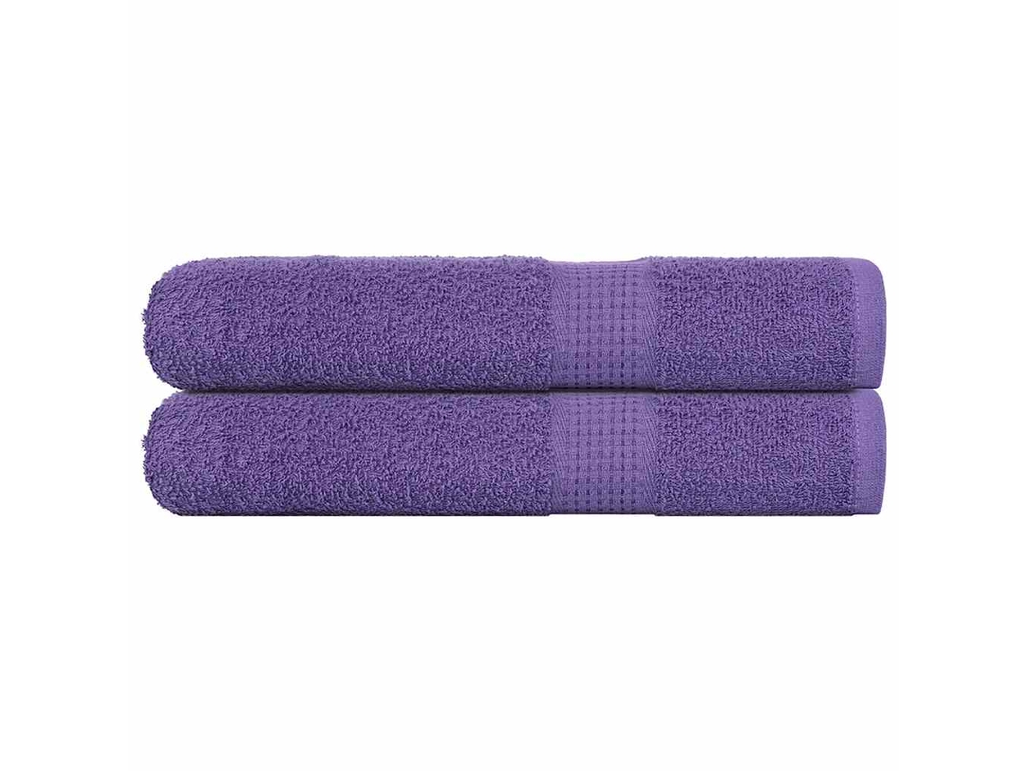 Vidaxl Toalhas De Sauna Frogn 2 Pcs 80x200 Cm 360 G/m² Roxo