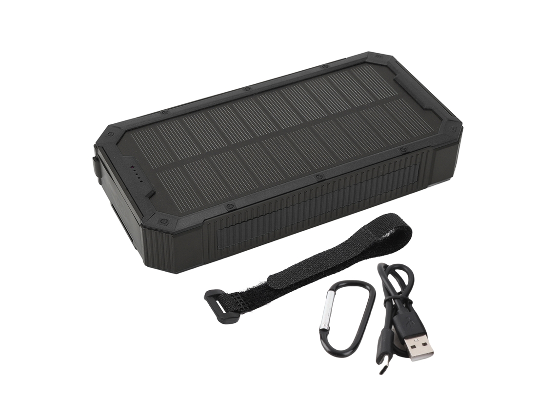 2026 cargador Solar 36800mah Banco de Energia Portátil com 36led para Escalada Preto