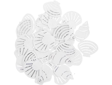 36 Confete de Madeira Casca Branco RICO DESIGN
