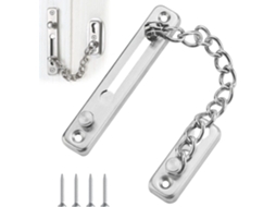 Corrente De Segurança Para Porta, Trava Antifurto, Aço Inoxidável Porta Correr, Abridor Com 4 Parafusos Portas E Janelas Madeira.