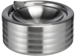 Cinzeiro, Elegante de Aço Inoxidável com Dobradiças, Multifunções, Moderno, Doméstico, Arrumação Prática STELASPLEN