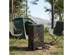 Vidaxl Fire Pit Preto 47 X 38 X 75 Cm Aço