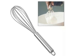 Batedor De Ovos Manual 25 Cm Em Aço Inoxidável, Batedor De Arame Para Cozinha, Batedor De Leite E Ovos, Utensílio Para Misturar Ovos