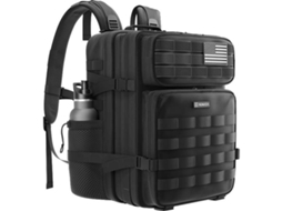 Mochila Táctica Negra NUMADA 50L com Sistema Molle
