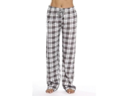 Calça de pijama feminina 2026 com bolsos, flanela xadrez macia, confortável e quente.