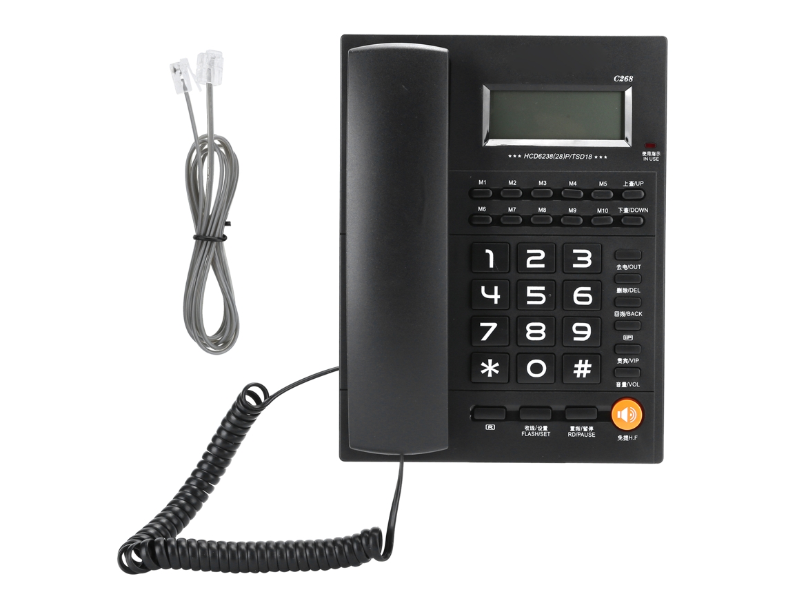 Telefone Fixo Para Casa, Telefone Com Fio, Telefone De Mesa Com Fio Para Casa, Escritório, Hotel, Restaurante Brilvibera