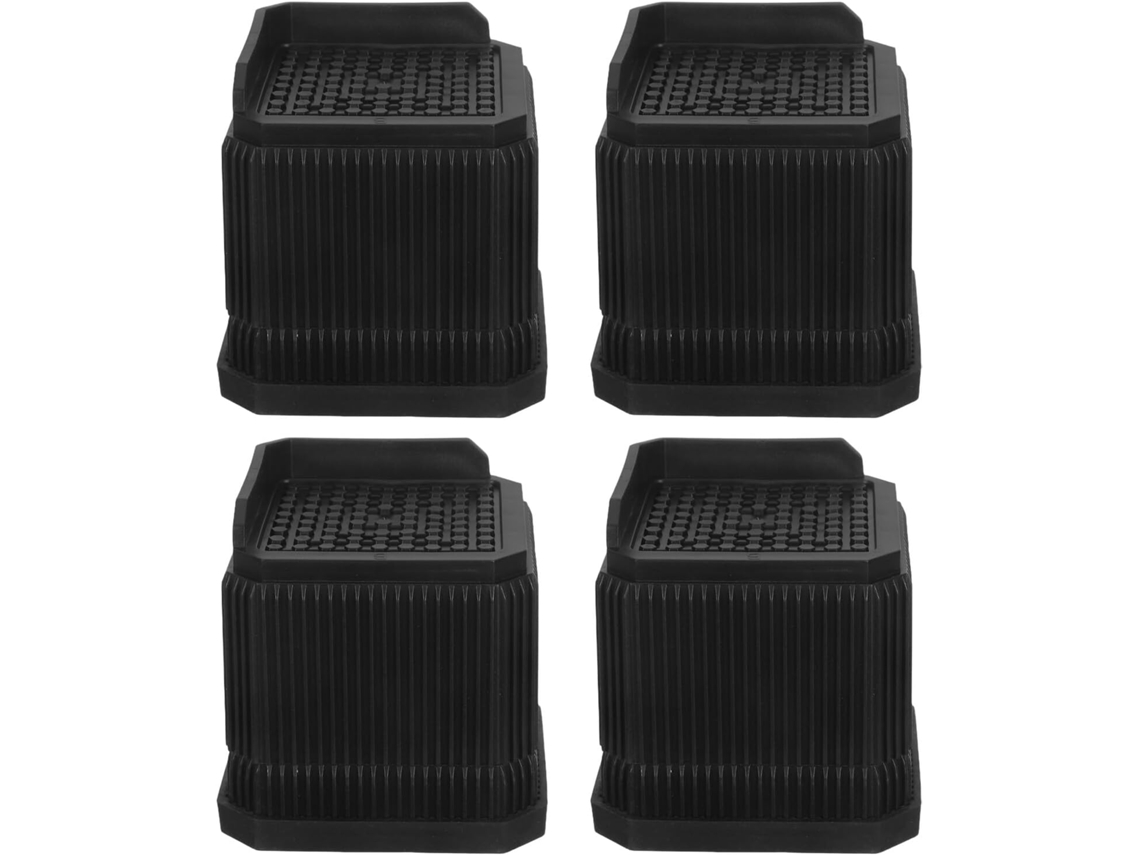 Conjunto de 4 Pés Elevadores Pretos GOKOCO