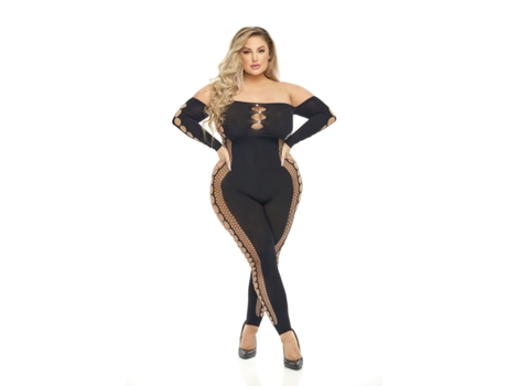 Bodystocking PINK LIPSTICK Preto (L)