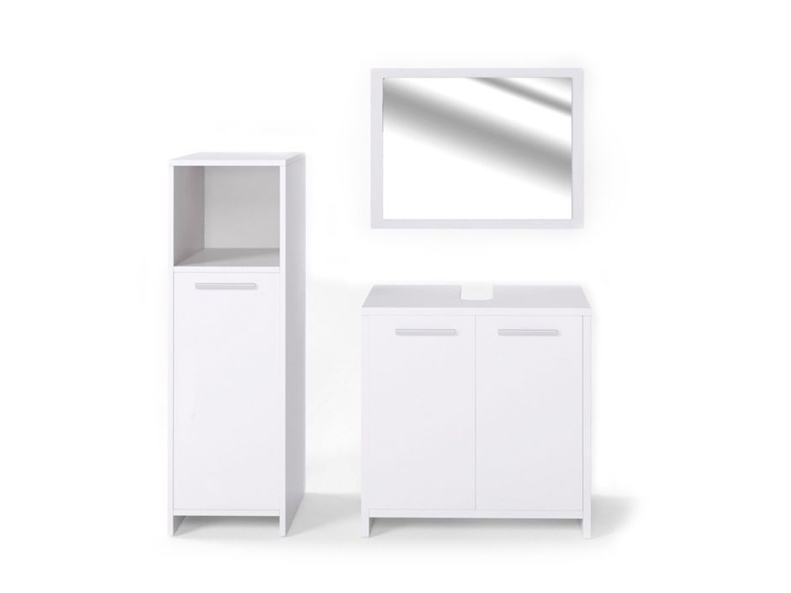 Móvel de arrumação para casa de banho Vicco Kiko, branco, 3 peças
