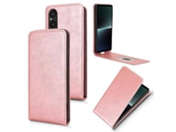 Capa De Couro Com Flip Vertical Magnético Para Celular