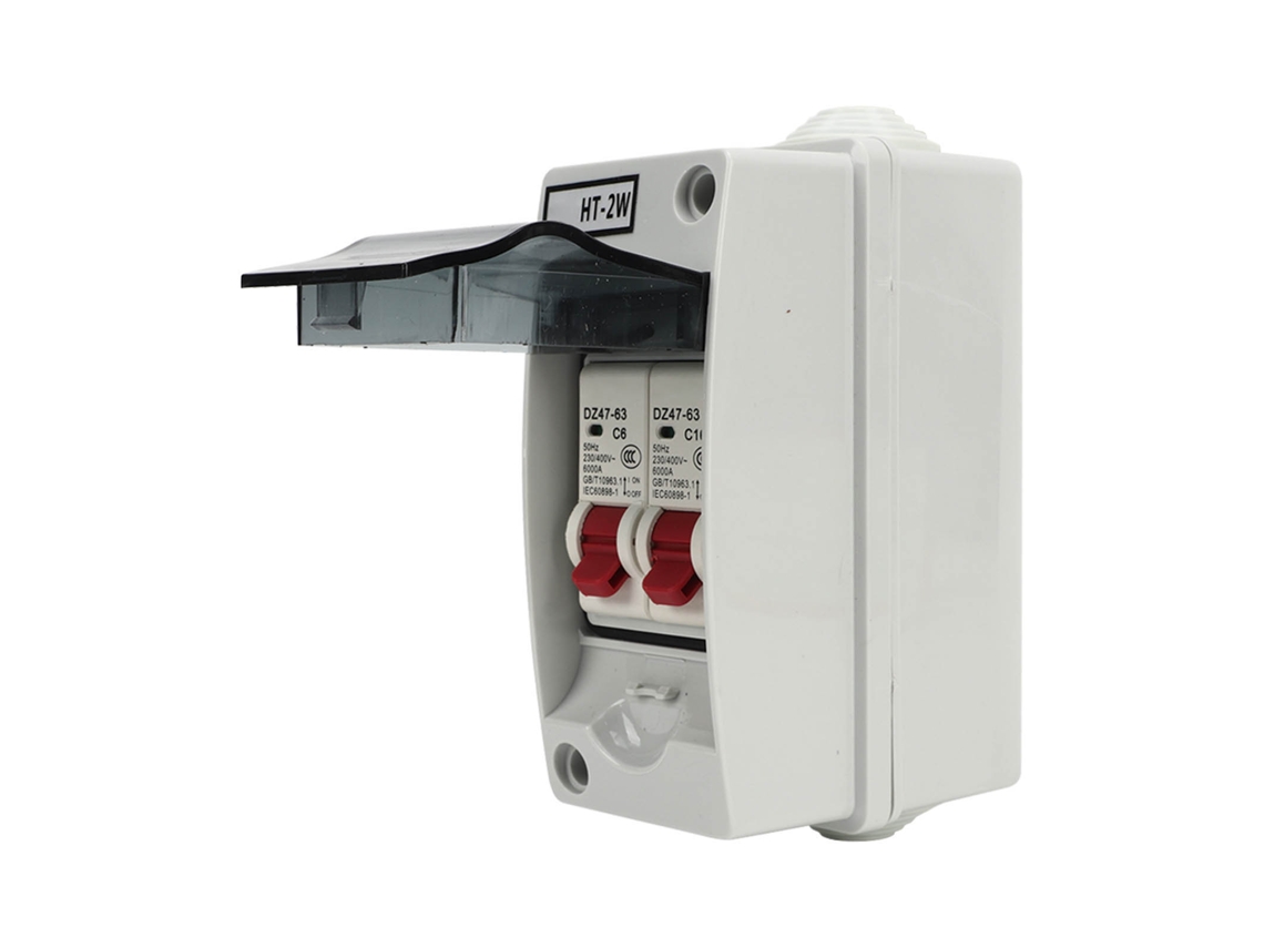 Laxiscreed Disjuntor Miniatura 2 Canais, Tipo C, À Prova De Água Para Uso Externo