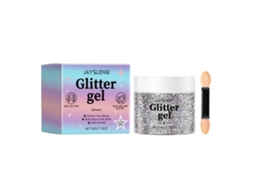 Gel Glitter Prata LAXISCREED com Brilho Duradouro e Alta Qualidade