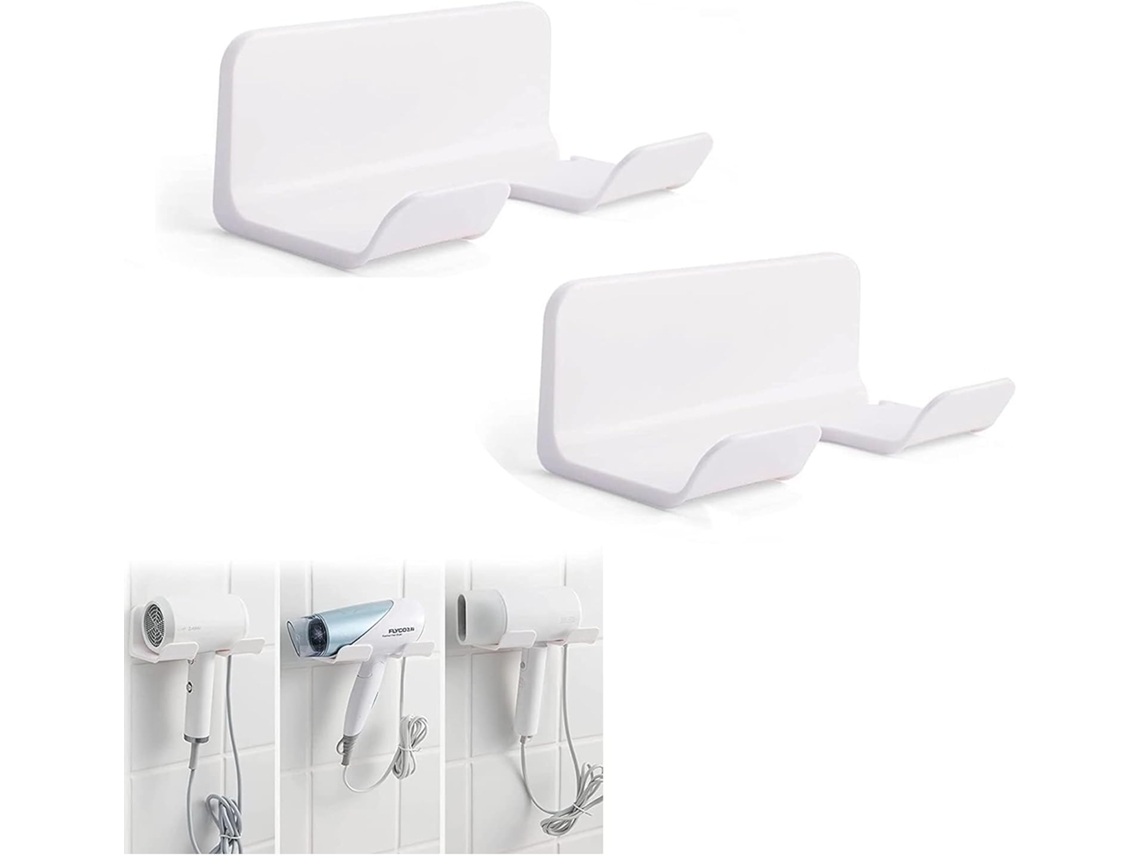 Suporte Para Secador De Cabelo, Cabelo Sem Furos, Parede Organizador Armazenamento Plástico (branco)