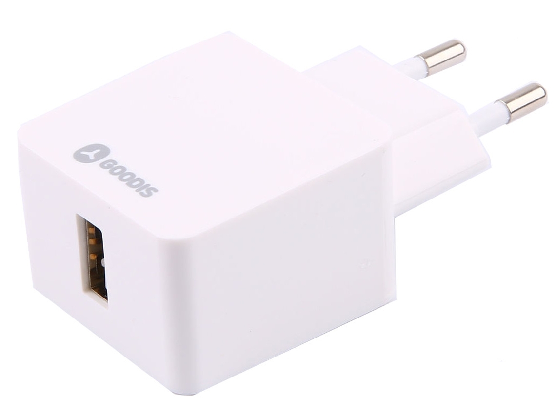 Adaptador Viagem GOODIS 5V-2.4A Branco