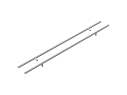 Conjunto 2 Maçaneta De Armário Vidaxl Prateado Aço (700mm)