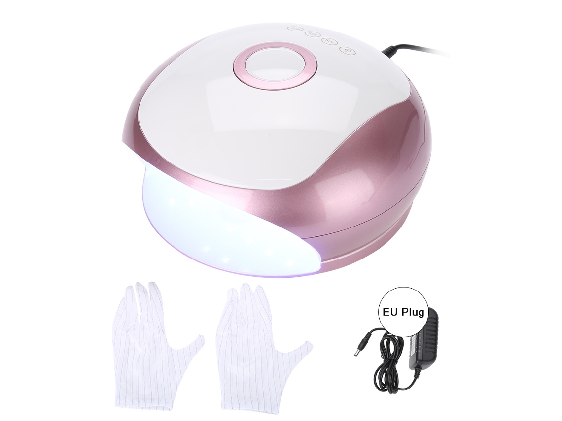 Lâmpada De Unhas Uv Led 48w Secador De Gel Com Fonte De Luz Dupla E Sensing Inteligente Branco
