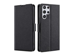 Capa De Couro Ultrafina Com Fecho Lateral E Abertura Horizontal Para Samsung Galaxy S23 Ultra.