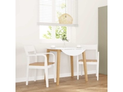 Vidaxl Cadeiras De Jantar 2 Pcs Madeira De Seringueira Maciça Branco