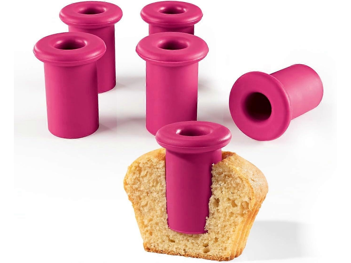 Conjunto de 6/12 cortadores de silicone para biscoitos e cupcakes, perfeitos para cortar muffins e cupcakes.
