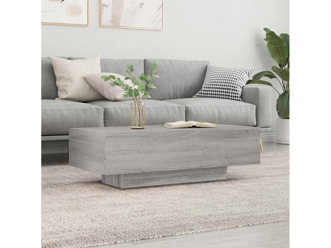 Vidaxl Mesa De Centro 100x49,5x31 Cm Derivados De Madeira Cinza Sonoma