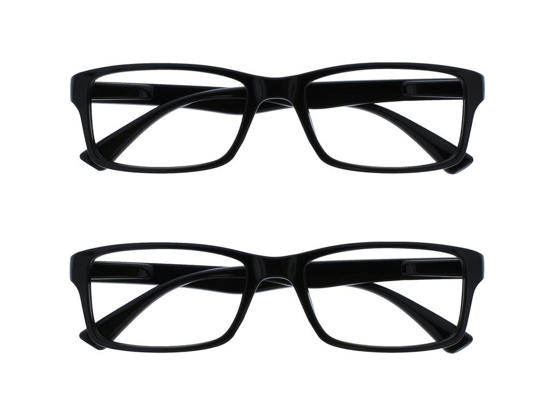 Óculos de Leitura Black Value 2 Unidades Unissex +2.00 The Reading Glasses Company