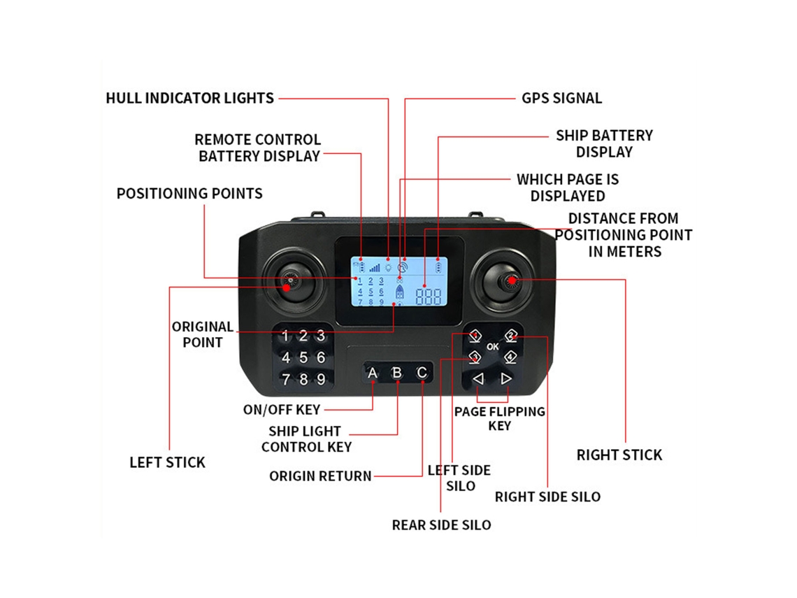 Detector De Peixes Rc Com Lanterna Led 500m